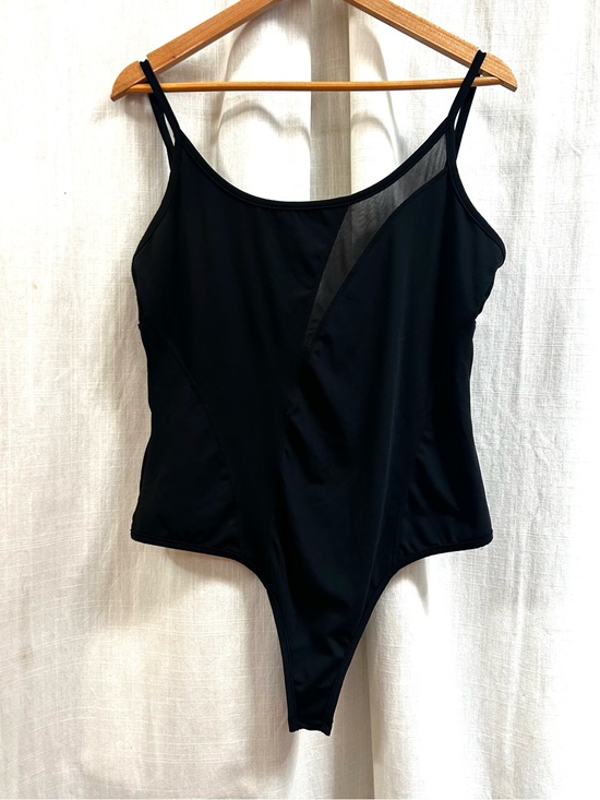 Buffbunny Collection Tops - Buffbunny Collection Black Barre Bodysuit featuring a distinct mesh XXX LARGE